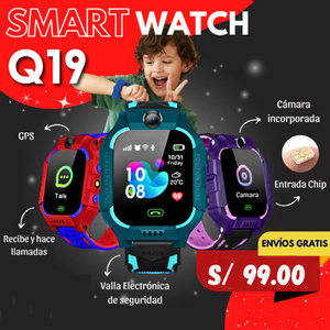 RELOJ INTELIGENTE PARA NIÑOS Q19 CON GPS | ENVÍO GRATIS