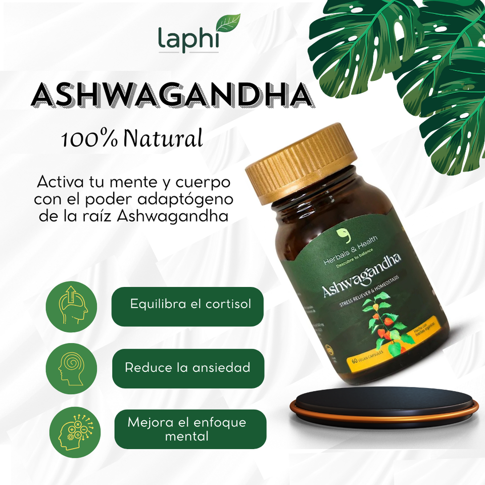 Suplemento de Ashwagandha 100% Natural